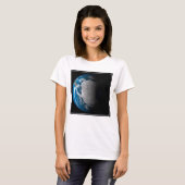 volle aarde met gesimuleerde wolken boven antarcti t-shirt (Voorkant volledig)