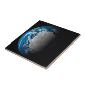 volle aarde met gesimuleerde wolken boven antarcti tegeltje (Zijkant)