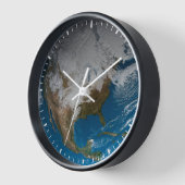 Volle Aarde met gesimuleerde wolken boven Noord-Am (Hoek)