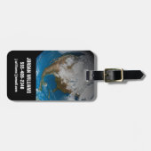 Volle Aarde met gesimuleerde wolken boven Noord-Am Bagagelabel (Voorkant horizontaal)