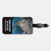 Volle Aarde met gesimuleerde wolken boven Noord-Am Bagagelabel (Achterkant horizontaal)