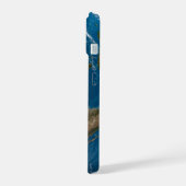 Volle Aarde met gesimuleerde wolken boven Noord-Am iPhone 15 Case (Linkerkant)