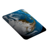 Volle Aarde met gesimuleerde wolken boven Noord-Am Magneet (Rechterzijde)