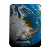 Volle Aarde met gesimuleerde wolken boven Noord-Am Magneet (Verticaal)