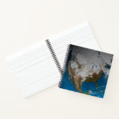 Volle Aarde met gesimuleerde wolken boven Noord-Am Notitieboek (Binnen)