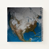 Volle Aarde met gesimuleerde wolken boven Noord-Am Notitieboek (Achterkant)