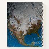 Volle Aarde met gesimuleerde wolken boven Noord-Am Notitieboek (Achterkant)