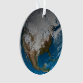 Volle Aarde met gesimuleerde wolken boven Noord-Am Ornament (voorkant)
