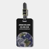 Volle aarde met orkaan Irene aan de oostkust. Bagagelabel (Voorkant verticaal)