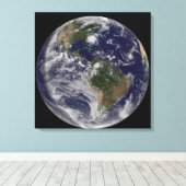 Volle aarde met orkaan Irene aan de oostkust. Canvas Afdruk (Insitu (Houten vloer))