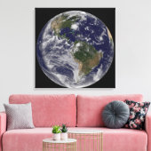 Volle aarde met orkaan Irene aan de oostkust. Canvas Afdruk (Insitu (Woonkamer))