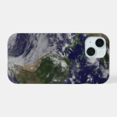 Volle aarde met orkaan Irene aan de oostkust. iPhone 15 Case (Achterkant horizontaal)