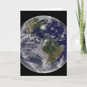 Volle aarde met orkaan Irene aan de oostkust. Kaart