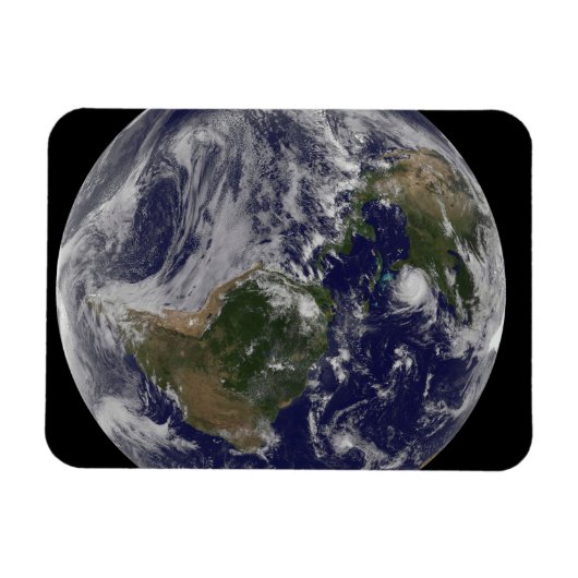 Volle aarde met orkaan Irene aan de oostkust. Magneet (Horizontaal)