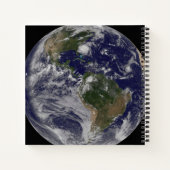 Volle aarde met orkaan Irene aan de oostkust. Notitieboek (Achterkant)