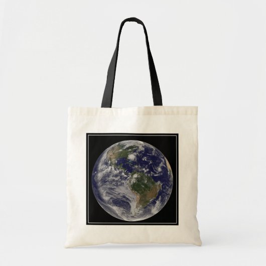 Volle aarde met orkaan Irene aan de oostkust. Tote Bag (Voorkant)