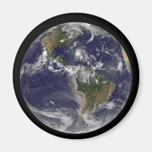 Volle aarde met orkaan Irene over de Bahama's. Magneet