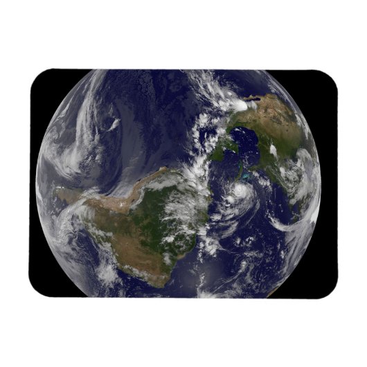 Volle aarde met orkaan Irene over de Bahama's. Magneet (Horizontaal)