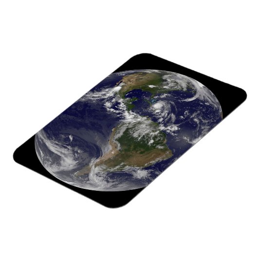 Volle aarde met orkaan Irene over de Bahama's. Magneet (Linkerzijde)