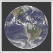 Volle aarde met orkaan Irene over de Bahama's. Sticker (Voorkant)