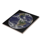 Volle aarde met orkaan Irene over de Bahama's. Tegeltje (Zijkant)