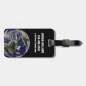 Volle aarde met tropische Stormen in de Atlantisch Bagagelabel (Achterkant horizontaal)