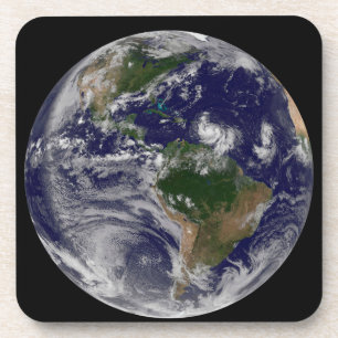 Volle aarde met tropische Stormen in de Atlantisch Bier Onderzetter