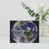 Volle aarde met tropische Stormen in de Atlantisch Briefkaart (Staand voorkant)