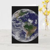 Volle aarde met tropische Stormen in de Atlantisch Kaart (Gele Bloem)