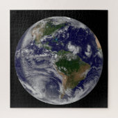 Volle aarde met tropische Stormen in de Atlantisch Legpuzzel (Verticaal)