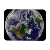 Volle aarde met tropische Stormen in de Atlantisch Magneet (Horizontaal)