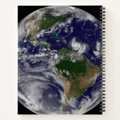 Volle aarde met tropische Stormen in de Atlantisch Notitieboek (Achterkant)