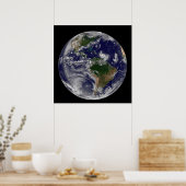 Volle aarde met tropische Stormen in de Atlantisch Poster (Keuken)