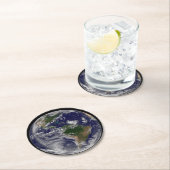 Volle aarde met tropische Stormen in de Atlantisch Ronde Kartonnen Onderzetter (Insitu)