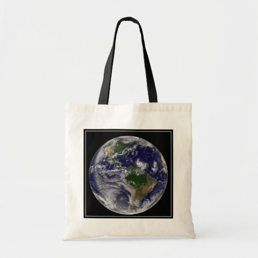 Volle aarde met tropische Stormen in de Atlantisch Tote Bag (Voorkant)