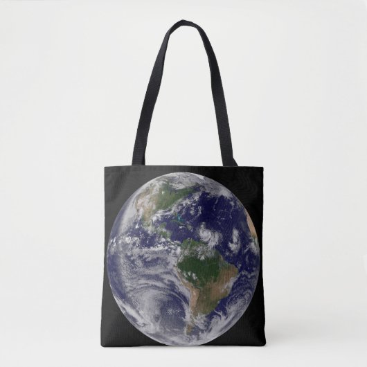 Volle aarde met tropische Stormen in de Atlantisch Tote Bag (Voorkant)
