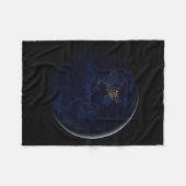 Volle aarde 's nachts met stadslichten van Amerika Fleece Deken (Voorkant (Horizontaal))