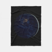 Volle aarde 's nachts met stadslichten van Amerika Fleece Deken (Voorkant)