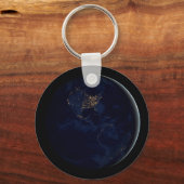 Volle aarde 's nachts met stadslichten van Amerika Sleutelhanger (Achterkant)