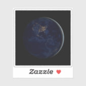 Volle aarde 's nachts met stadslichten van Amerika Sticker (Vel)