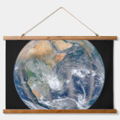 Volle aarde toont het oostelijk halfrond. hangend wandkleed (Voorkant)