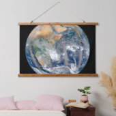 Volle aarde toont het oostelijk halfrond. hangend wandkleed (Slaapkamer)
