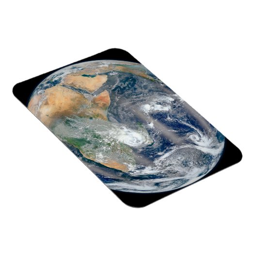 Volle aarde toont het oostelijk halfrond. magneet (Rechterzijde)