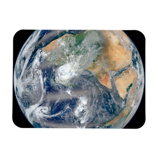 Volle aarde toont het oostelijk halfrond. magneet (Horizontaal)