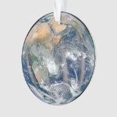 Volle aarde toont het oostelijk halfrond. ornament (voorkant)