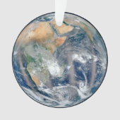 Volle aarde toont het oostelijk halfrond. ornament (voorkant)