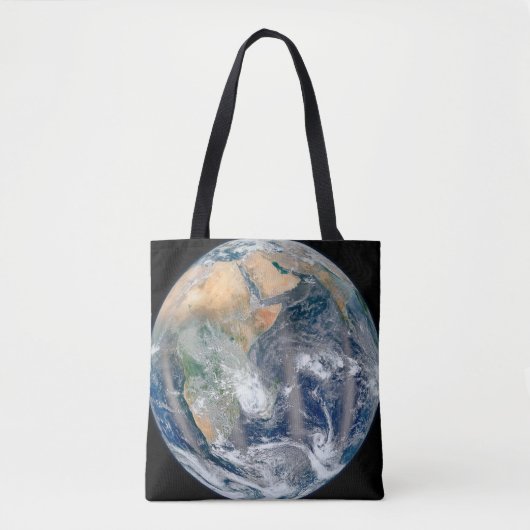Volle aarde toont het oostelijk halfrond. tote bag (Voorkant)