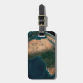Volle aarde vanuit de ruimte boven het Afrikaanse  Bagagelabel (Voorkant verticaal)