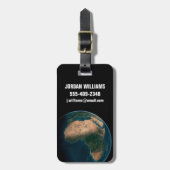 Volle aarde vanuit de ruimte boven het Afrikaanse  Bagagelabel (Voorkant verticaal)