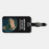 Volle aarde vanuit de ruimte boven het Afrikaanse  Bagagelabel (Achterkant horizontaal)